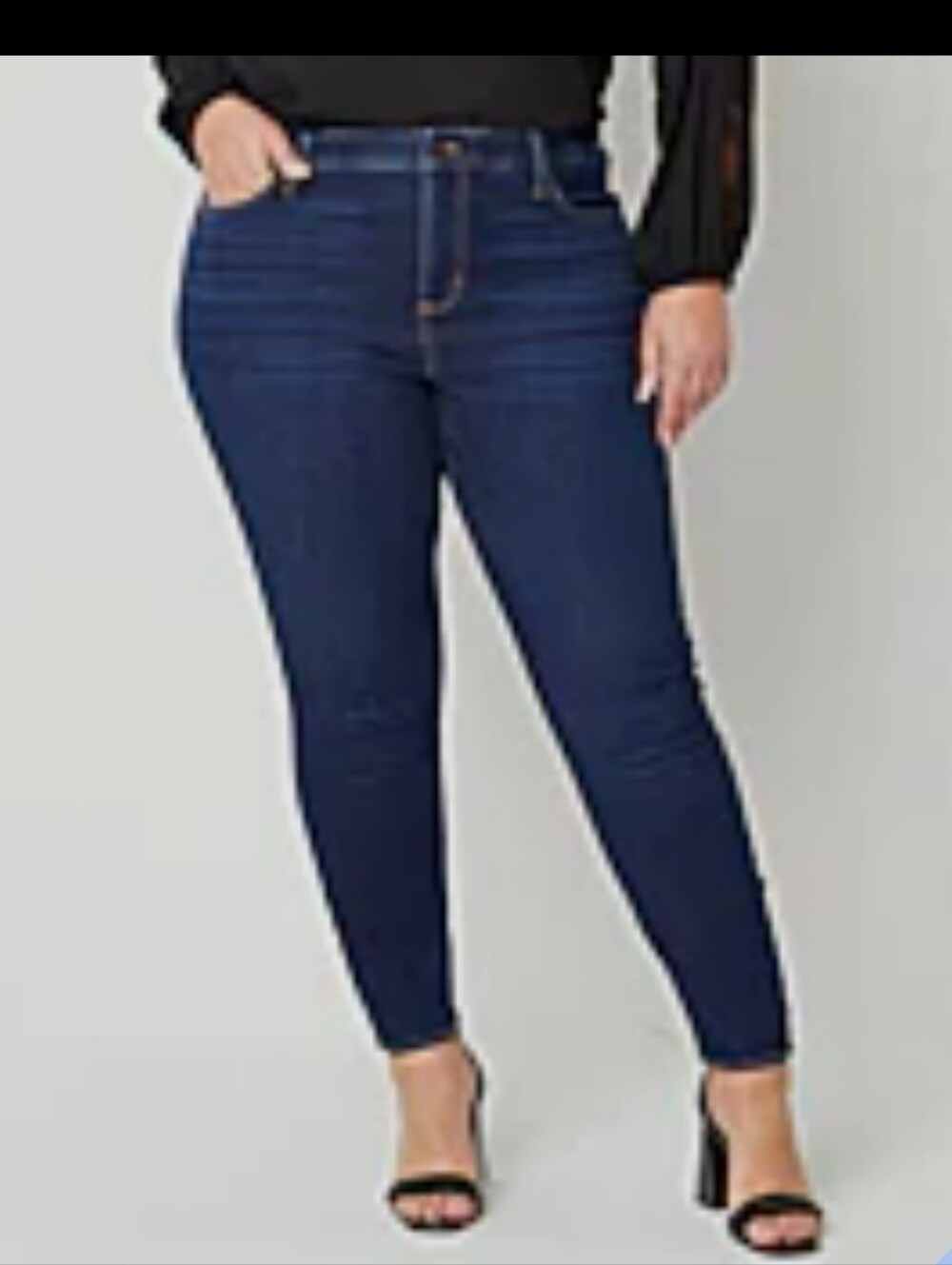 Bold Elements Women's Size 16W Blue Curvy Skinny Stretch Mid Rise Jeans NWT